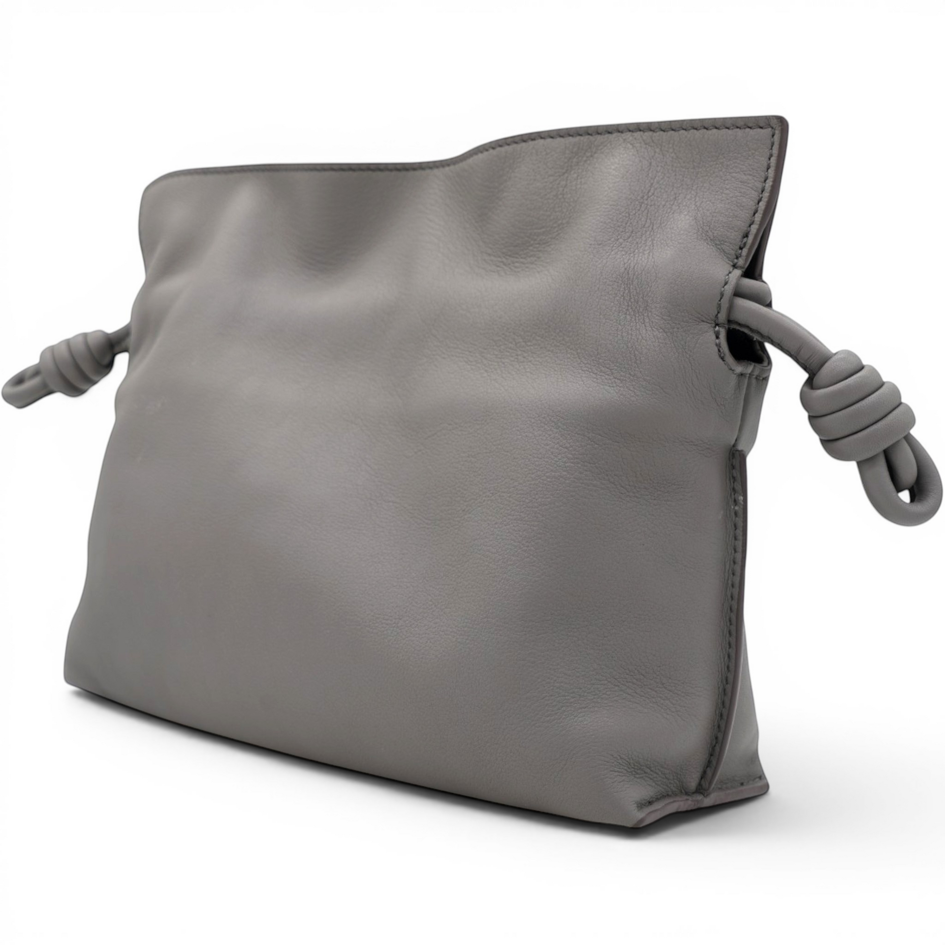 Loewe Mini Flamenco Knot Clutch Pearl Grey 