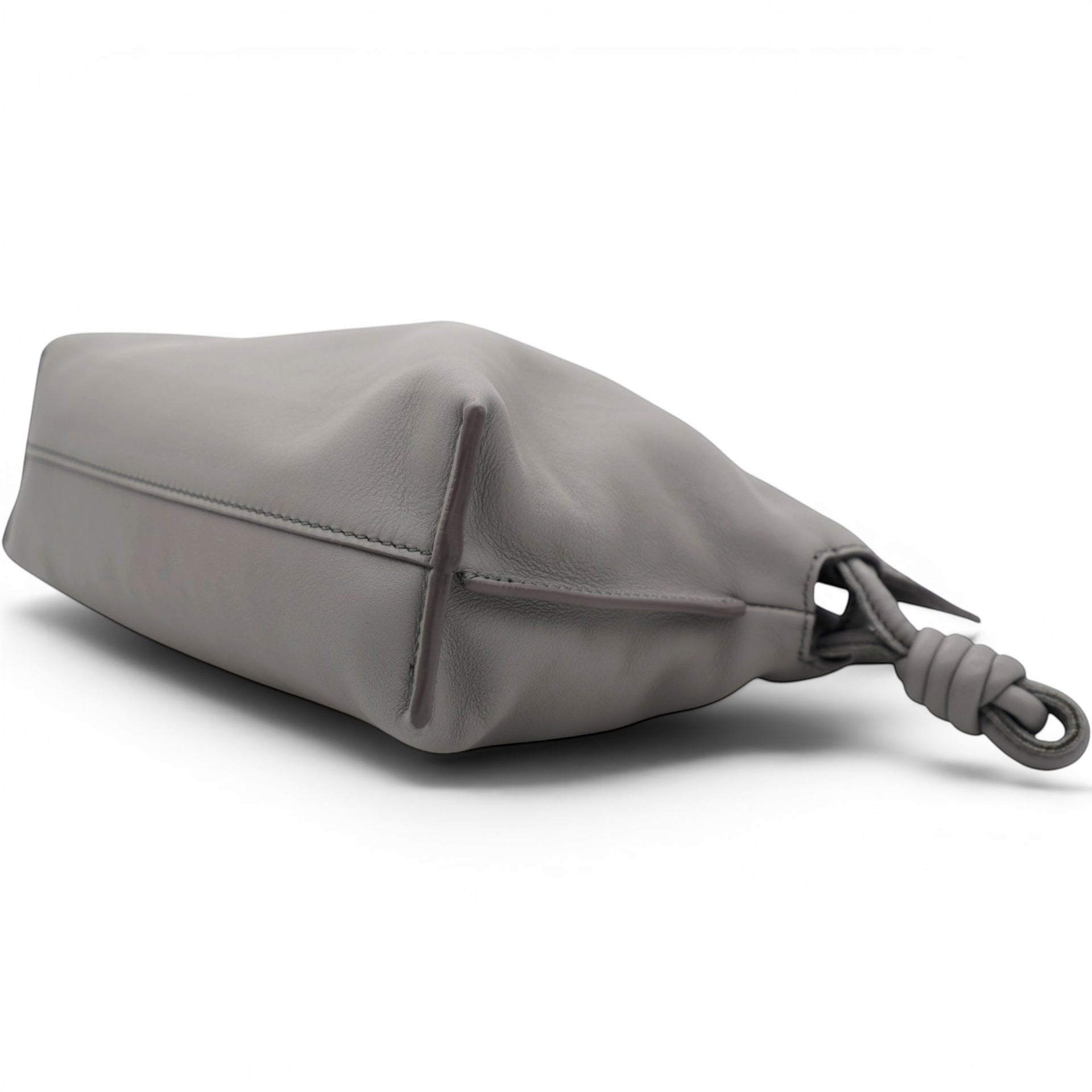 Loewe Mini Flamenco Knot Clutch Pearl Grey 