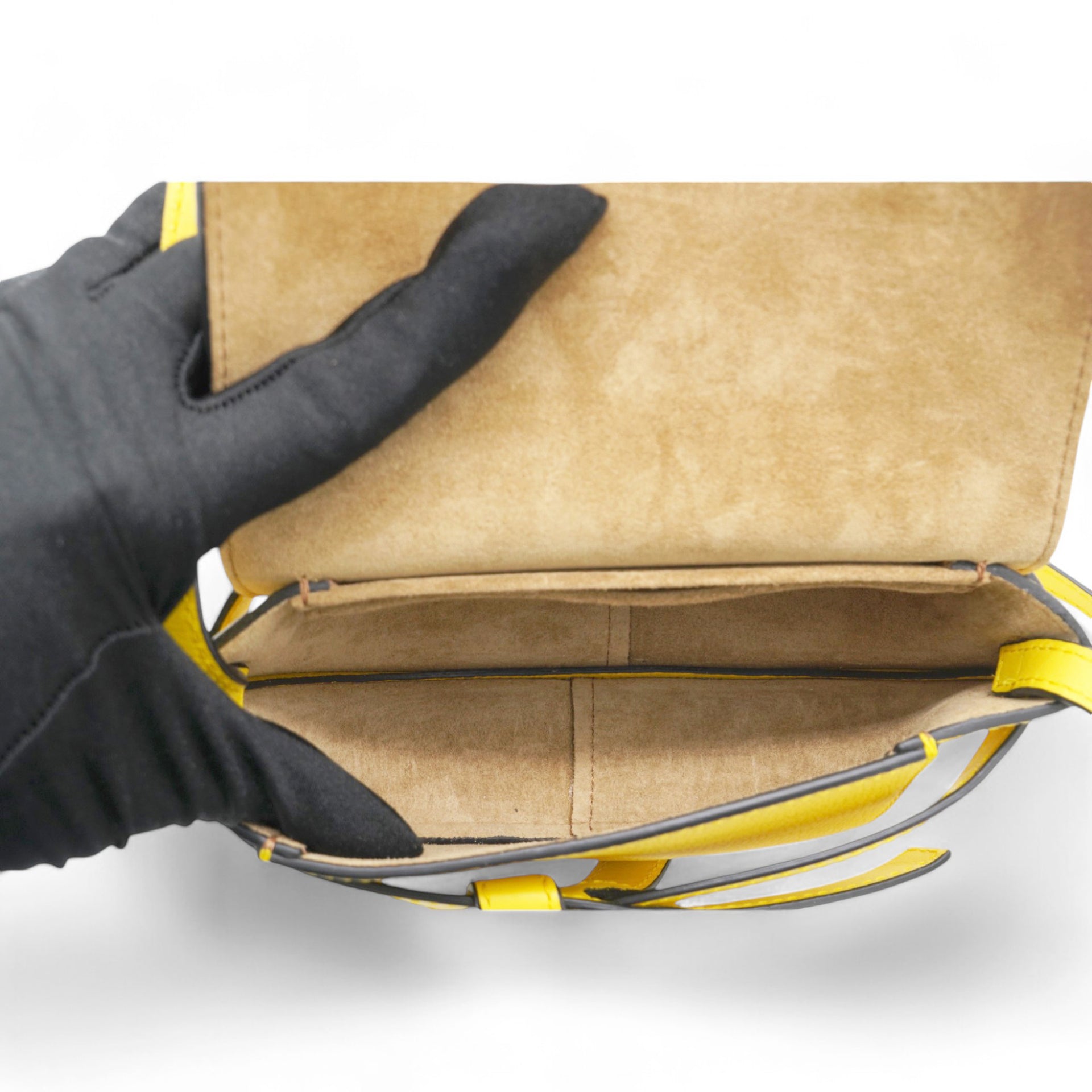 Loewe Mini Gate Yellow Leather Bag 