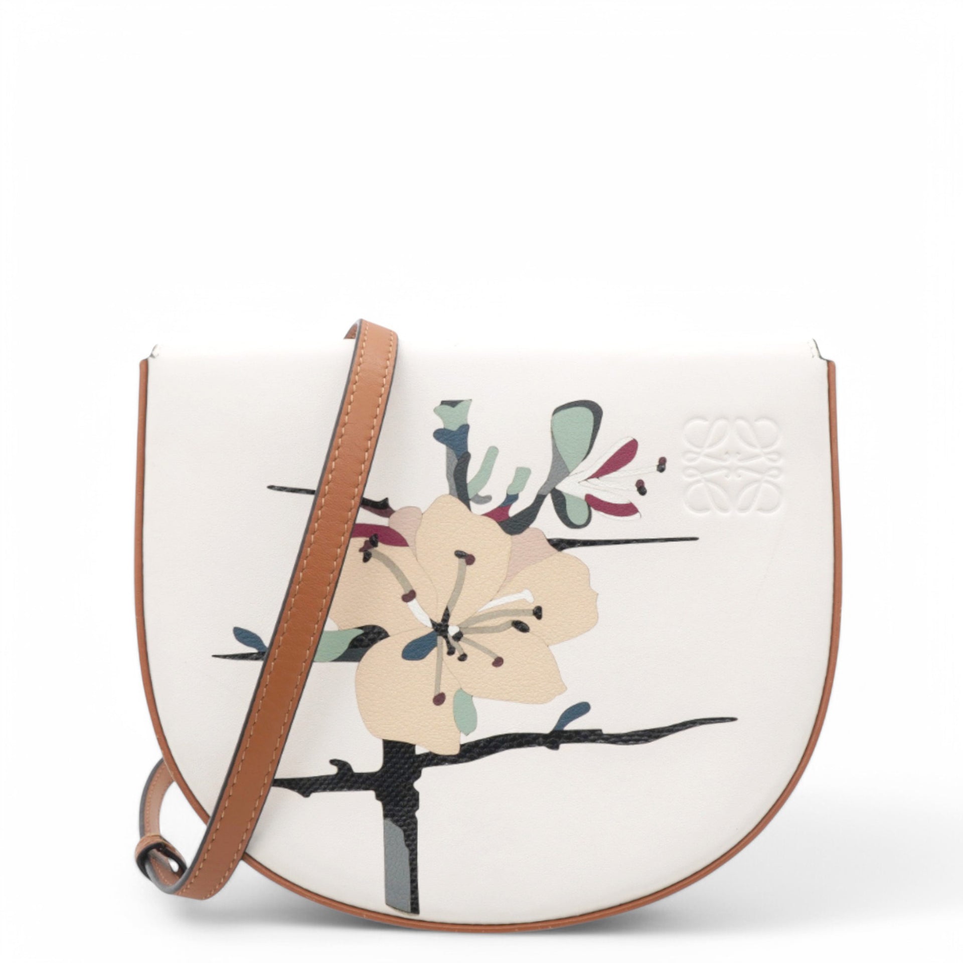 Loewe Printed Crossbody Bag White Brown 