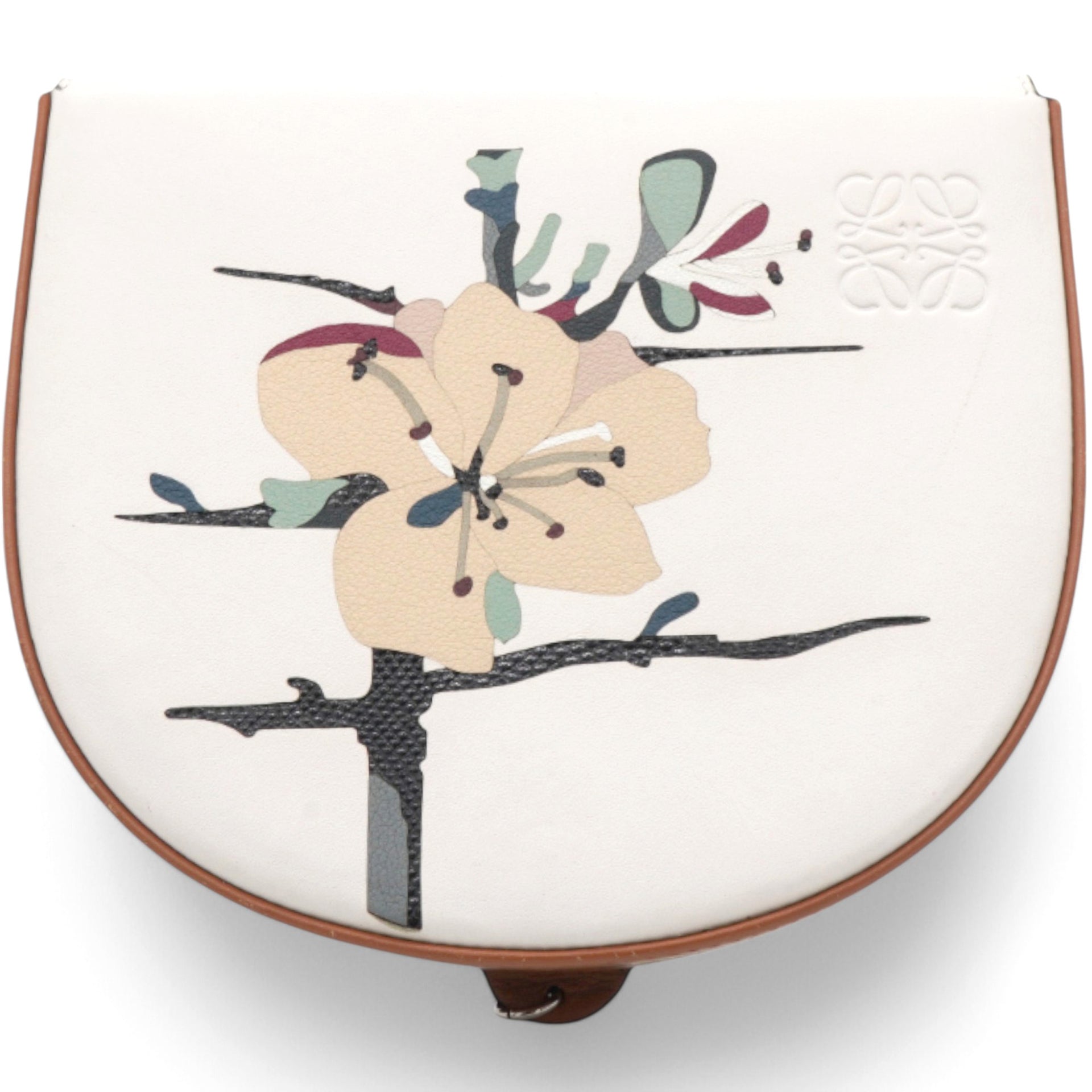 Loewe Printed Crossbody Bag White Brown 