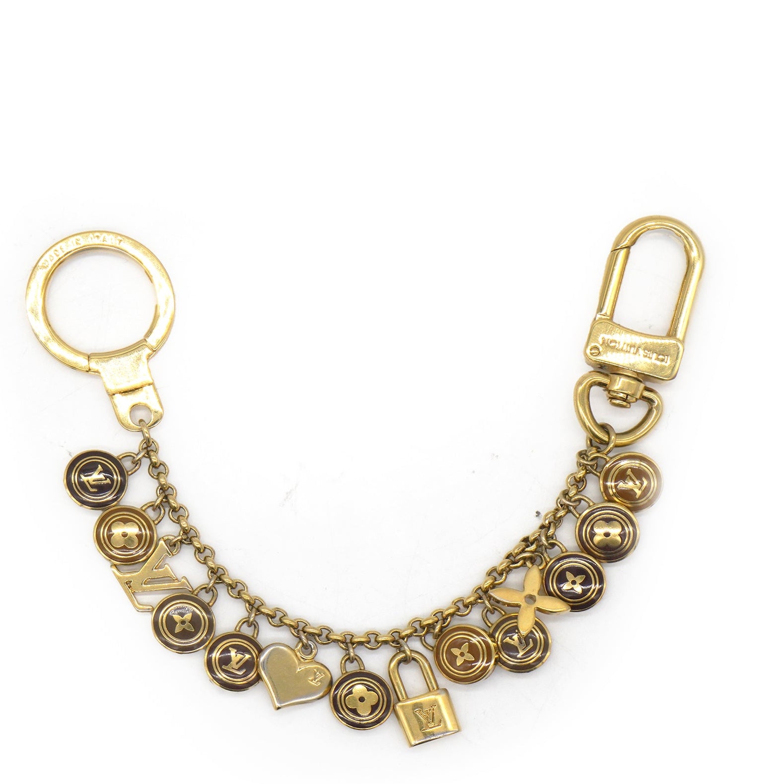 Louis Vuitton Bag Charm Keychain Golden