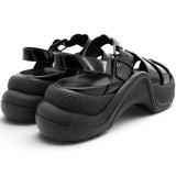 Louis Vuitton Black Patent Leather SS Open Toe Casual Sandals Size39 