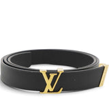 Louis Vuitton Calfskin Embossed 20MM LV Initiales Belt 75 30 Black 