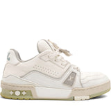 Louis Vuitton Calfskin Mens LV Trainer Sneakers White Size3/36 