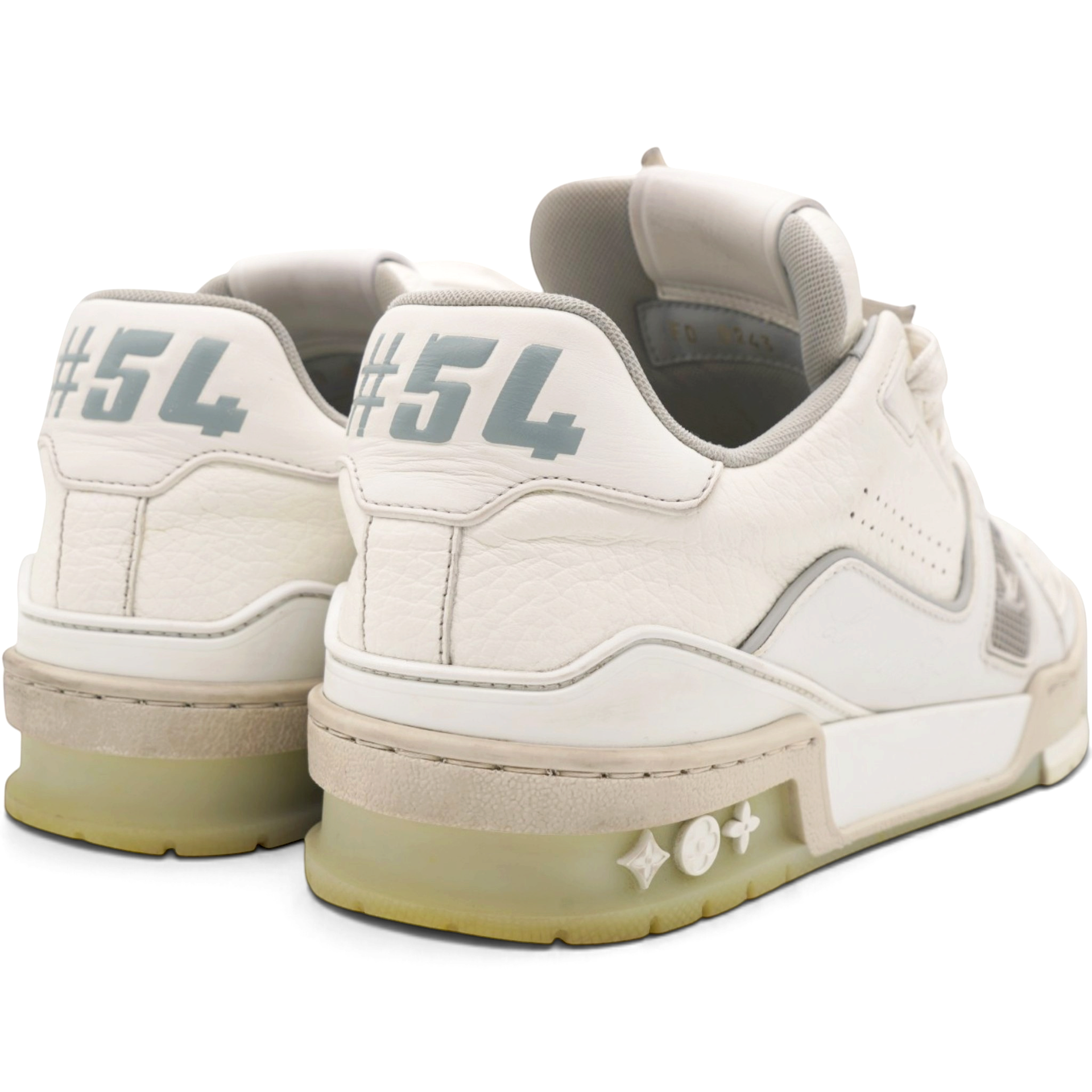 Louis Vuitton Calfskin Mens LV Trainer Sneakers White Size3/36 