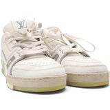 Louis Vuitton Calfskin Mens LV Trainer Sneakers White Size3/36 