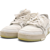 Louis Vuitton Calfskin Mens LV Trainer Sneakers White Size3/36 