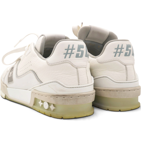 Louis Vuitton Calfskin Mens LV Trainer Sneakers White Size3/36 