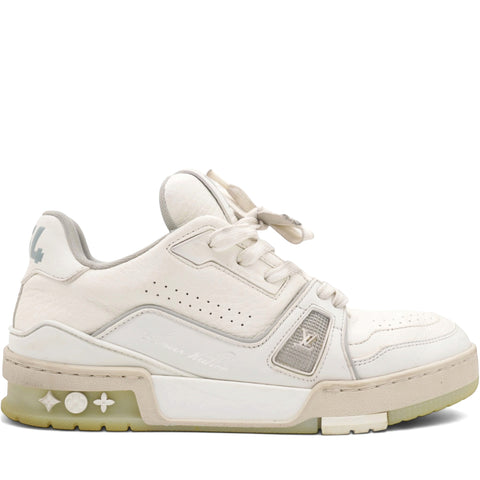 Louis Vuitton Calfskin Mens LV Trainer Sneakers White Size3/36 
