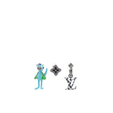 Louis Vuitton Enamel Palladium Earrings Multicolor 
