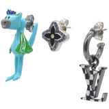 Louis Vuitton Enamel Palladium Earrings Multicolor 