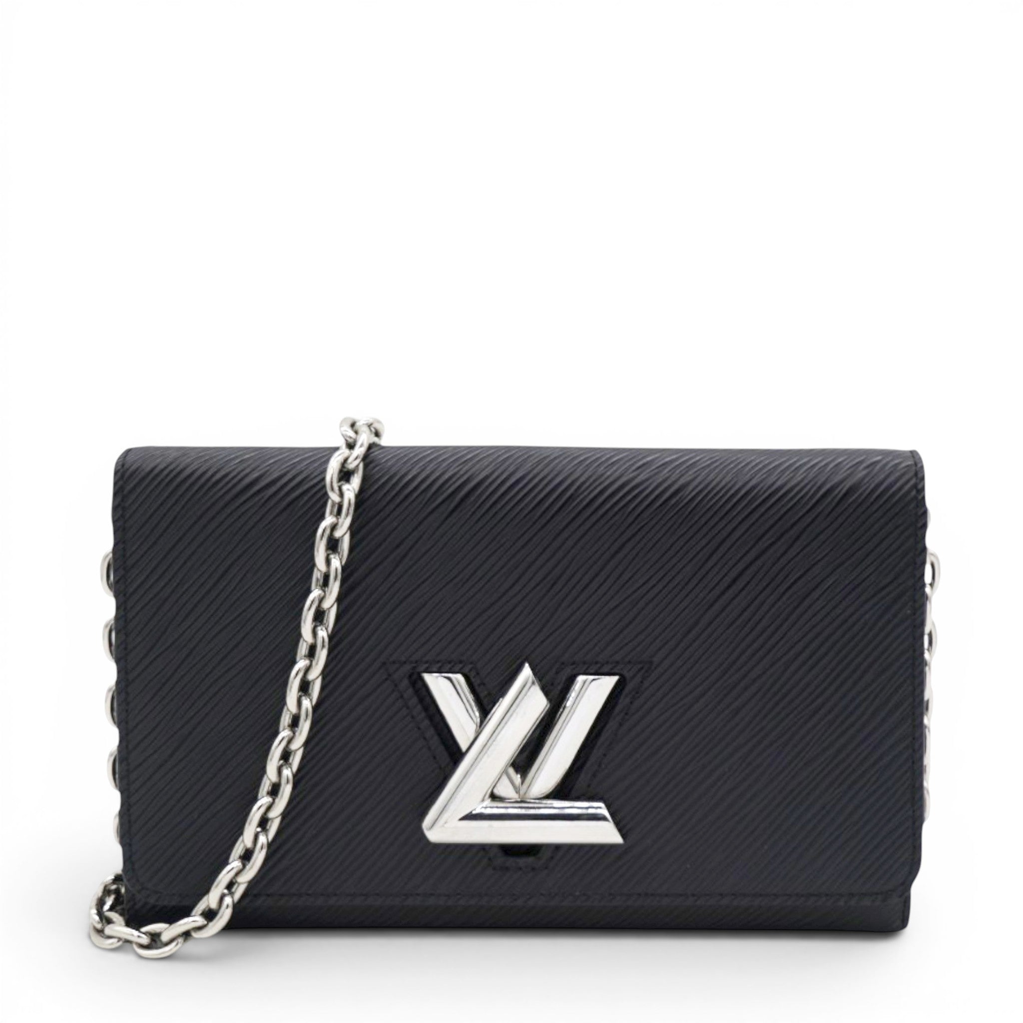 Louis Vuitton Epi Twist Chain Wallet Black 