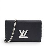 Louis Vuitton Epi Twist Chain Wallet Black 