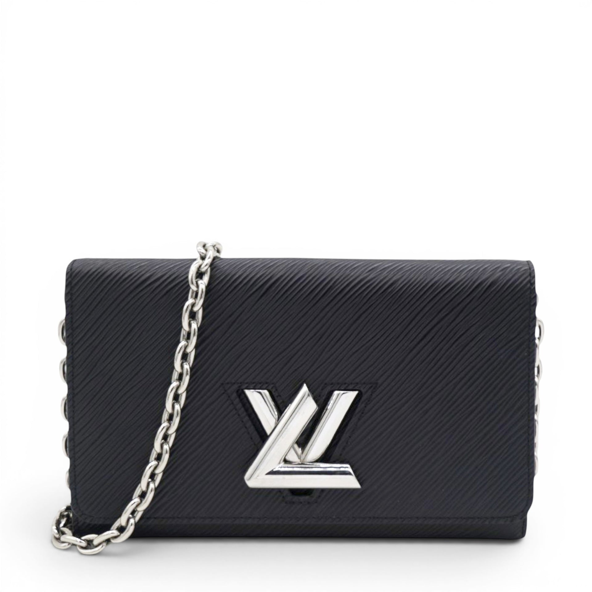 Louis Vuitton Epi Twist Chain Wallet Black 