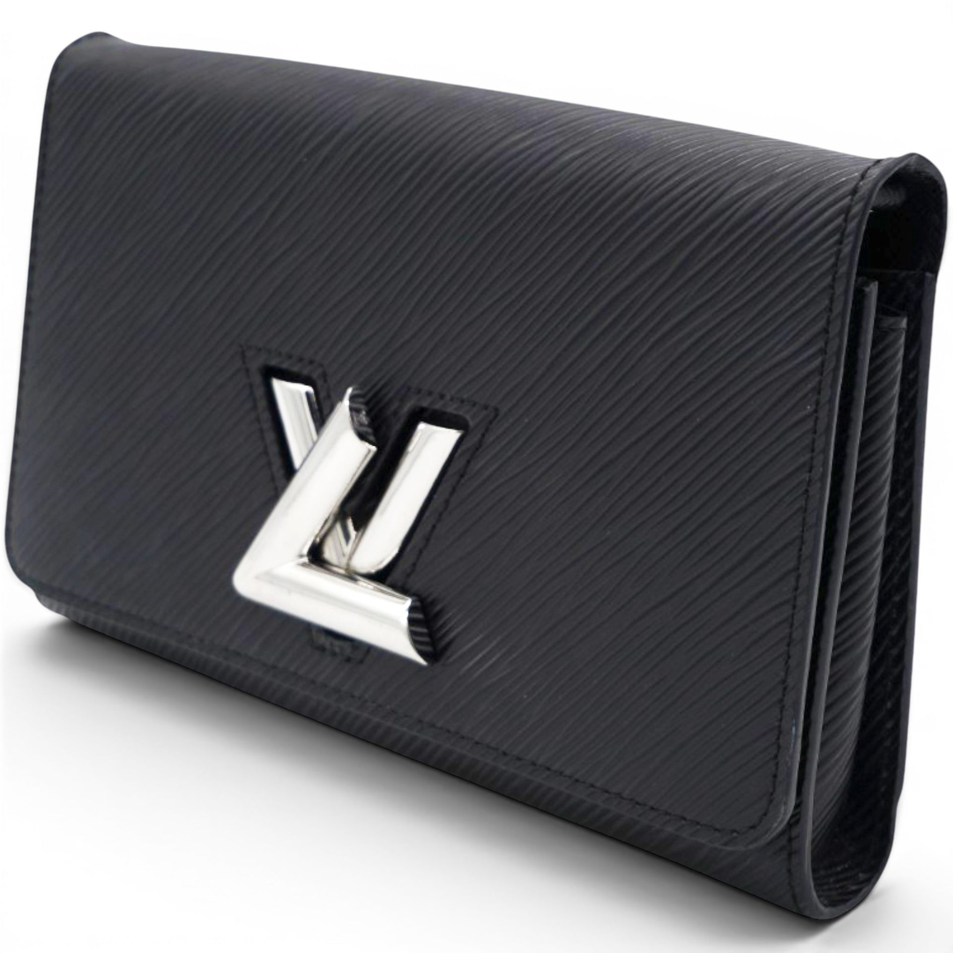 Louis Vuitton Epi Twist Chain Wallet Black 