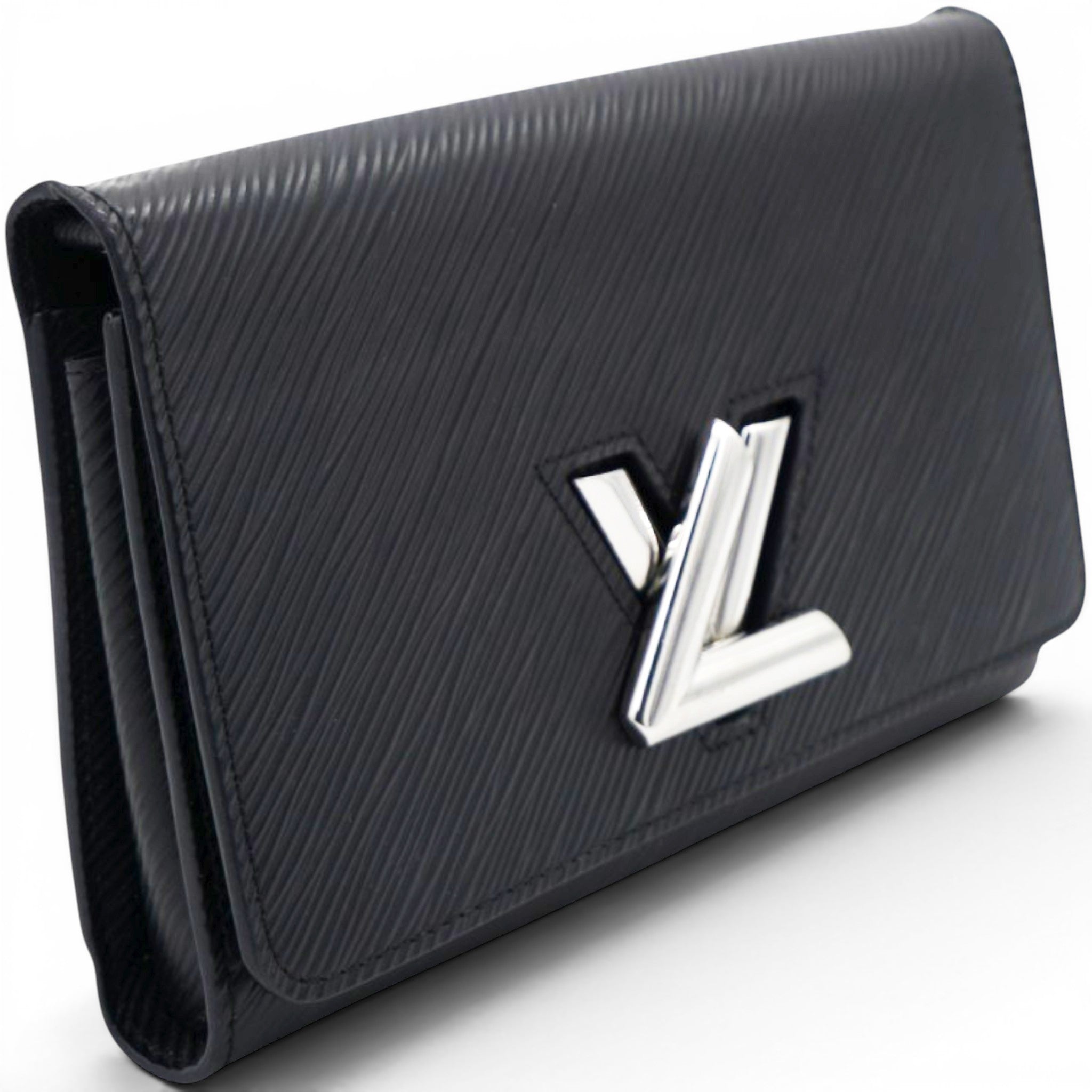Louis Vuitton Epi Twist Chain Wallet Black 