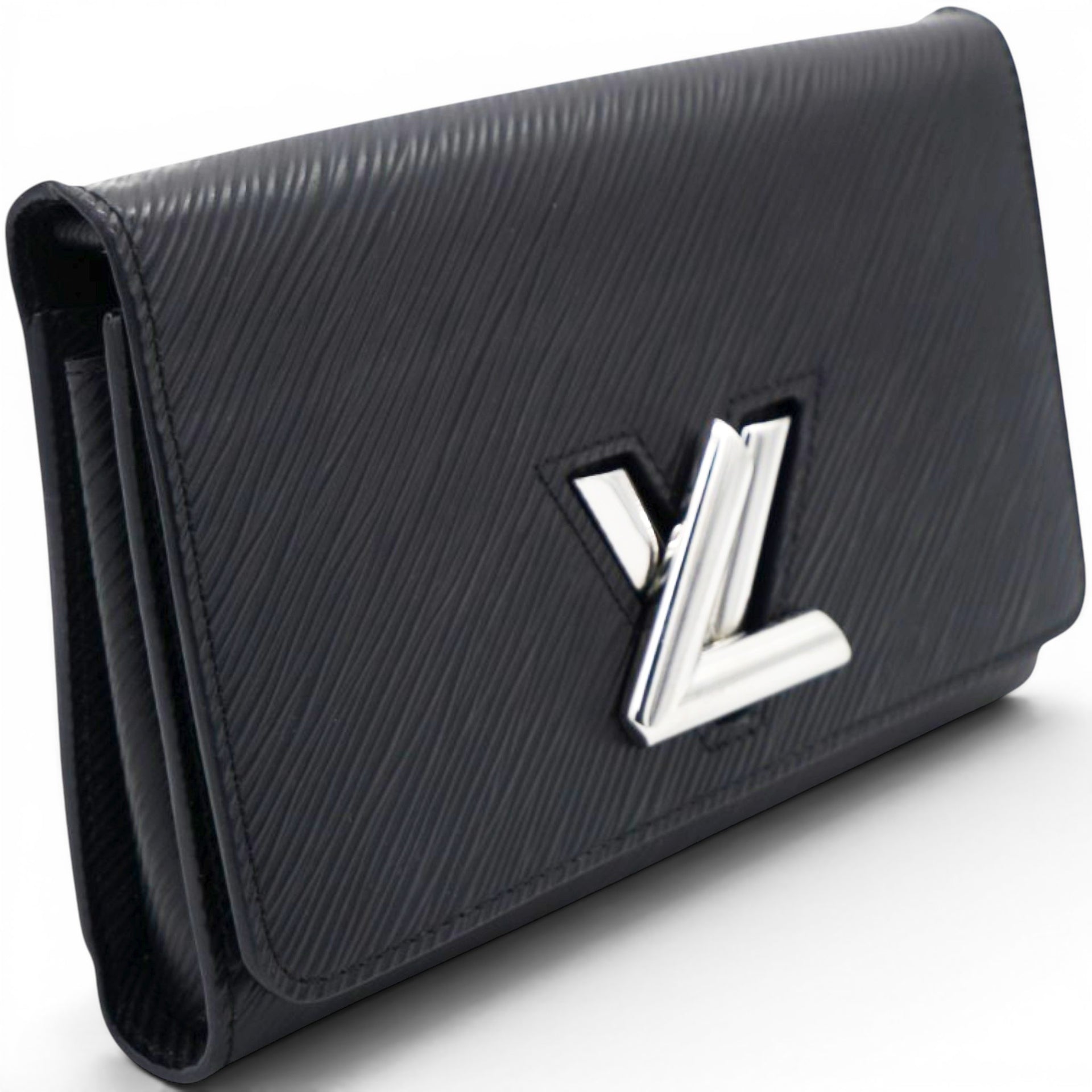Louis Vuitton Epi Twist Chain Wallet Black 