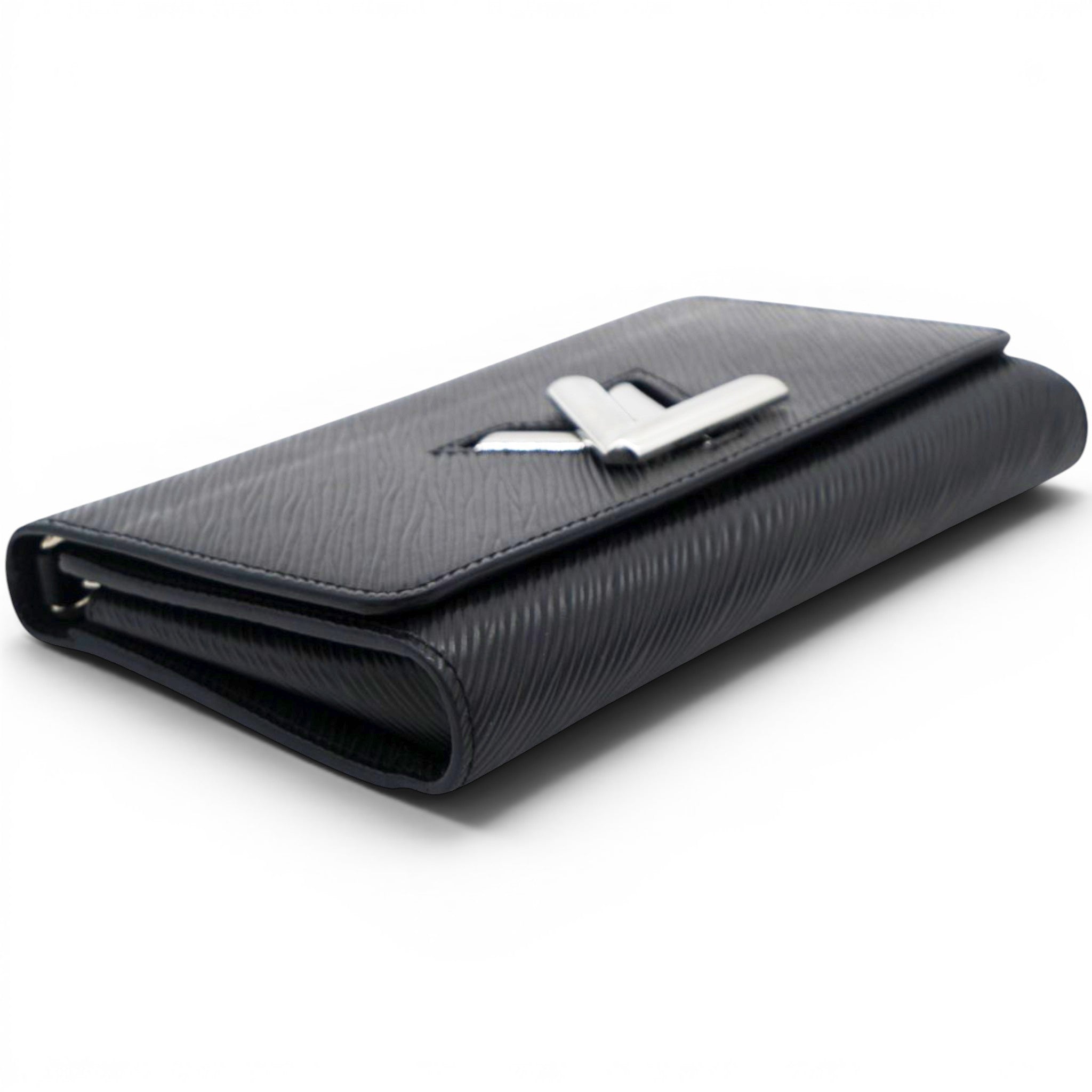 Louis Vuitton Epi Twist Chain Wallet Black 