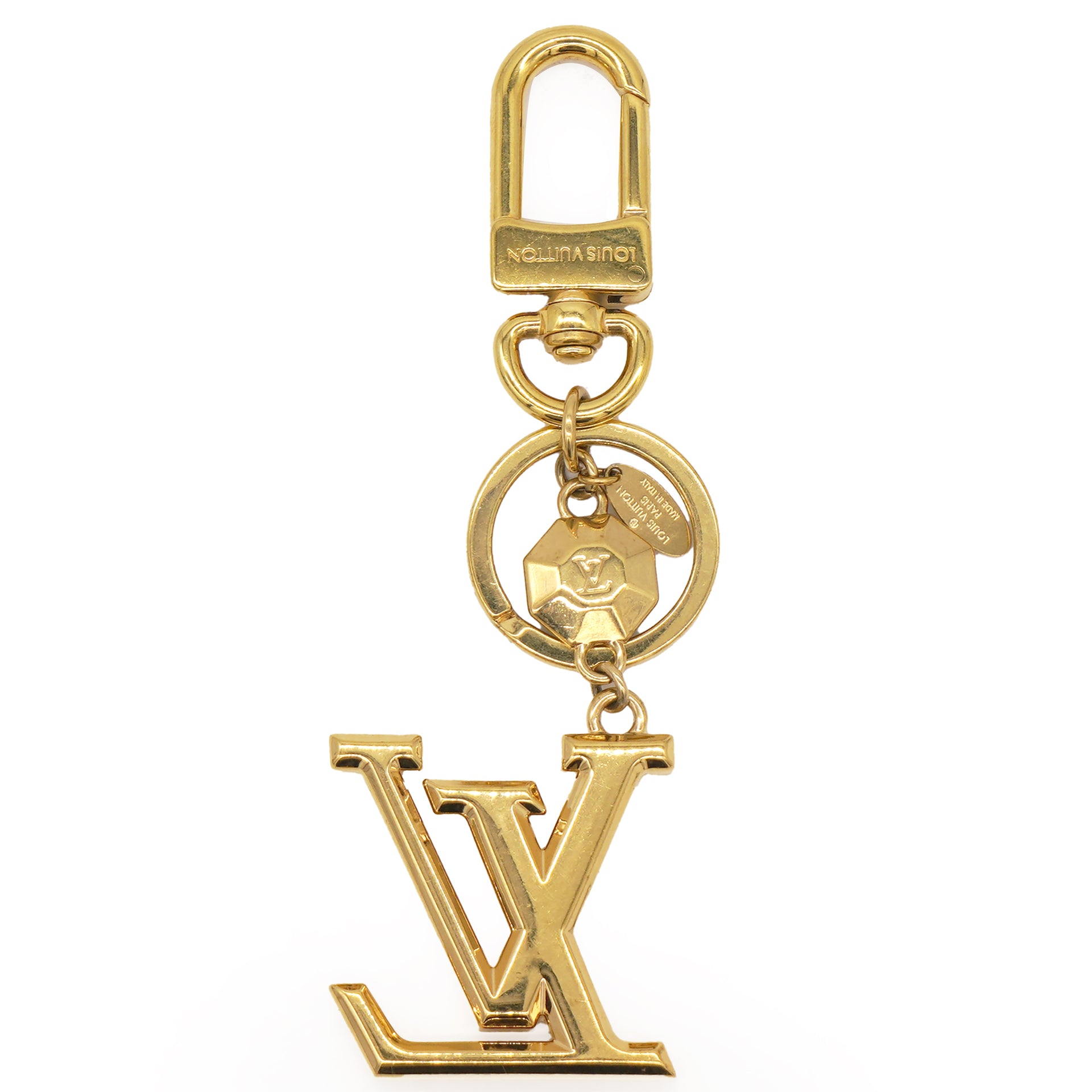 Louis Vuitton Facettes Bag Charm Key Holder Gold 