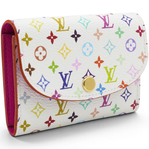 Louis Vuitton LV X TM Monogram Multicolor Rosalie Coin Purse White Kawaii Pink 