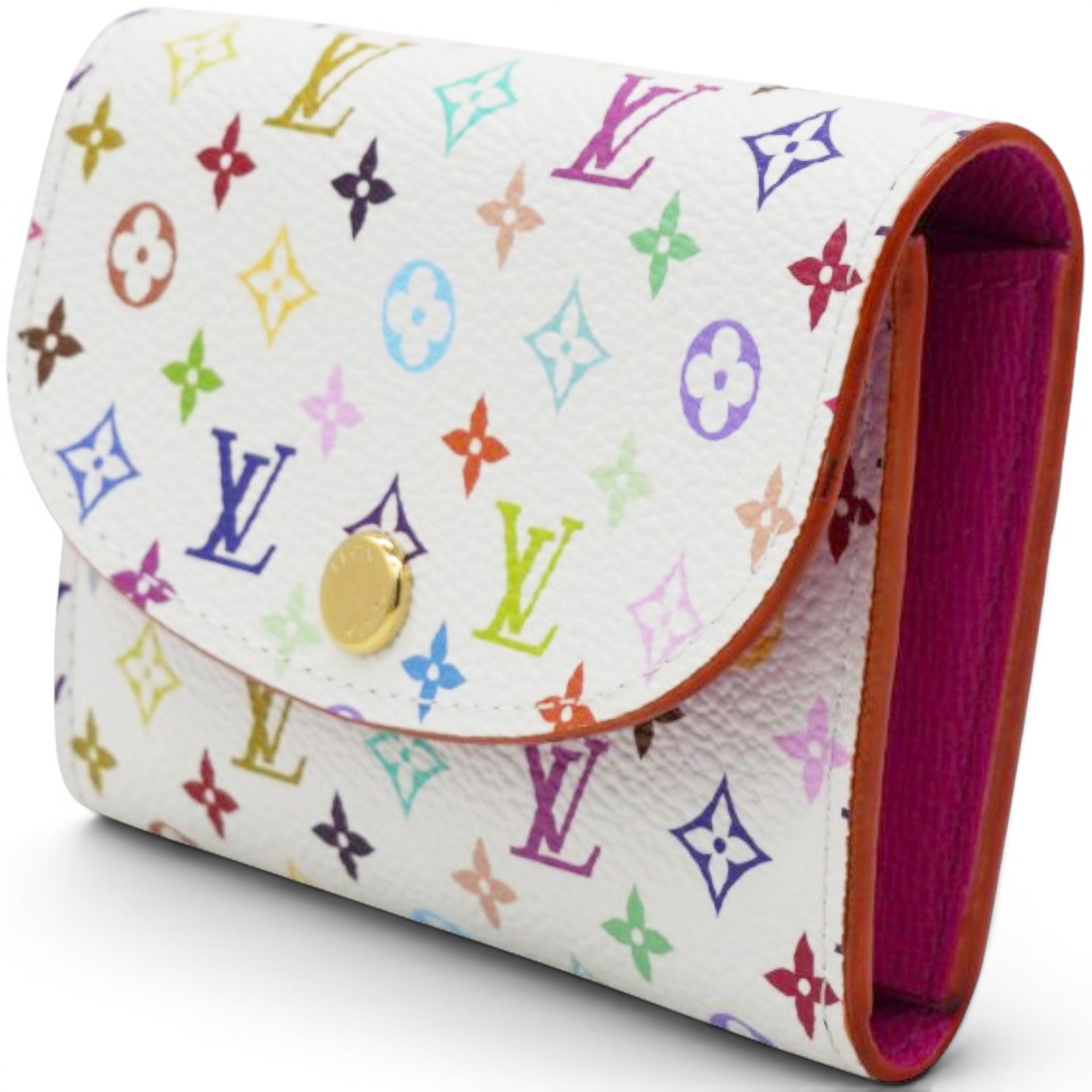 Louis Vuitton LV X TM Monogram Multicolor Rosalie Coin Purse White Kawaii Pink 