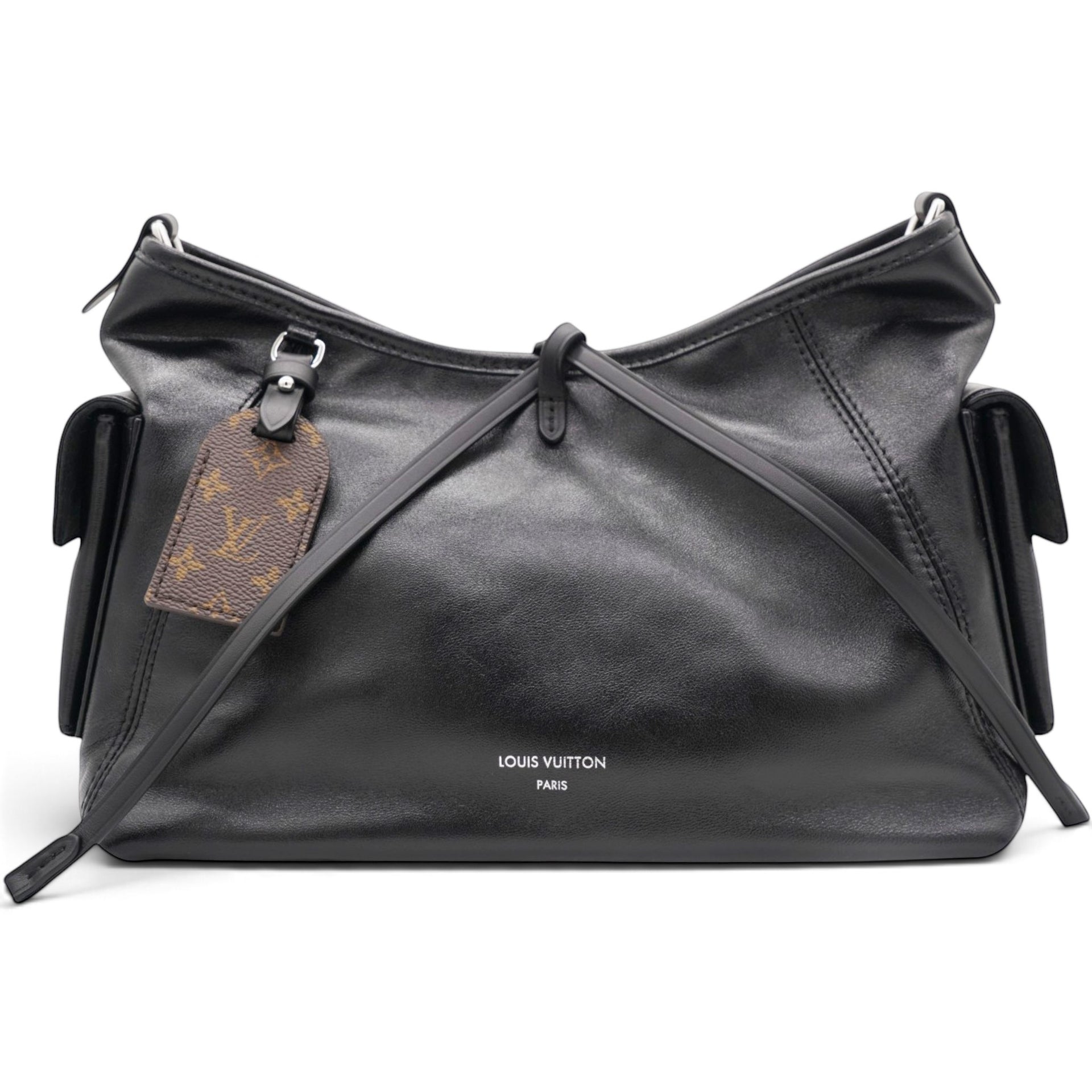 Louis Vuitton Lambskin CarryAll Cargo Vibe PM Black 