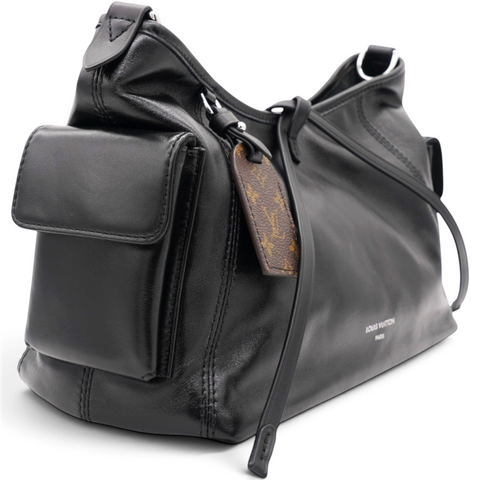 Louis Vuitton Lambskin CarryAll Cargo Vibe PM Black 