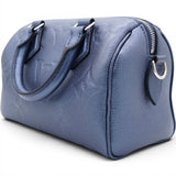 Louis Vuitton Metallic Empreinte Monogram Giant Speedy Bandouliere 20 Navy Nacre 