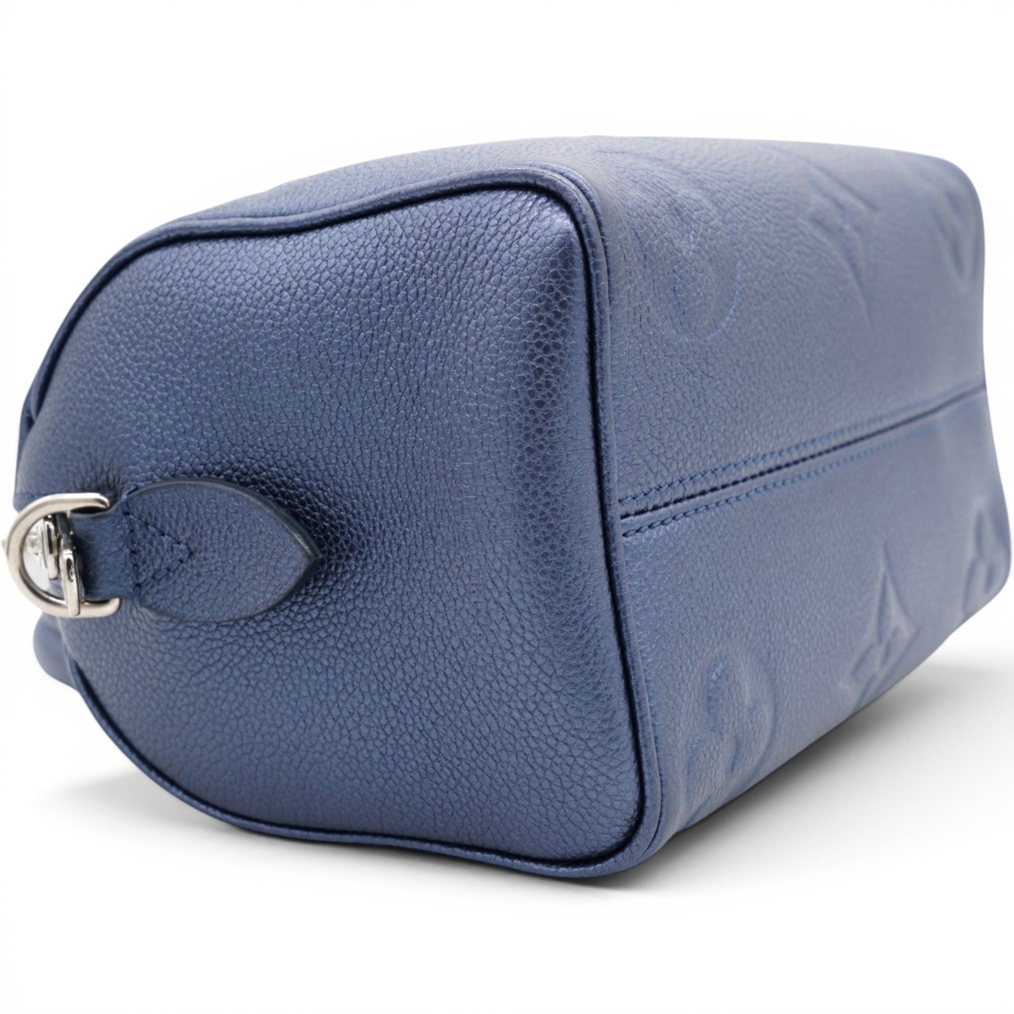 Louis Vuitton Metallic Empreinte Monogram Giant Speedy Bandouliere 20 Navy Nacre 
