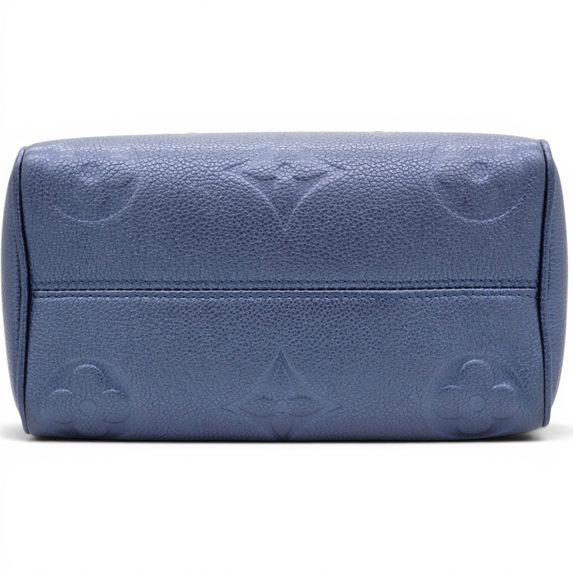 Louis Vuitton Metallic Empreinte Monogram Giant Speedy Bandouliere 20 Navy Nacre 