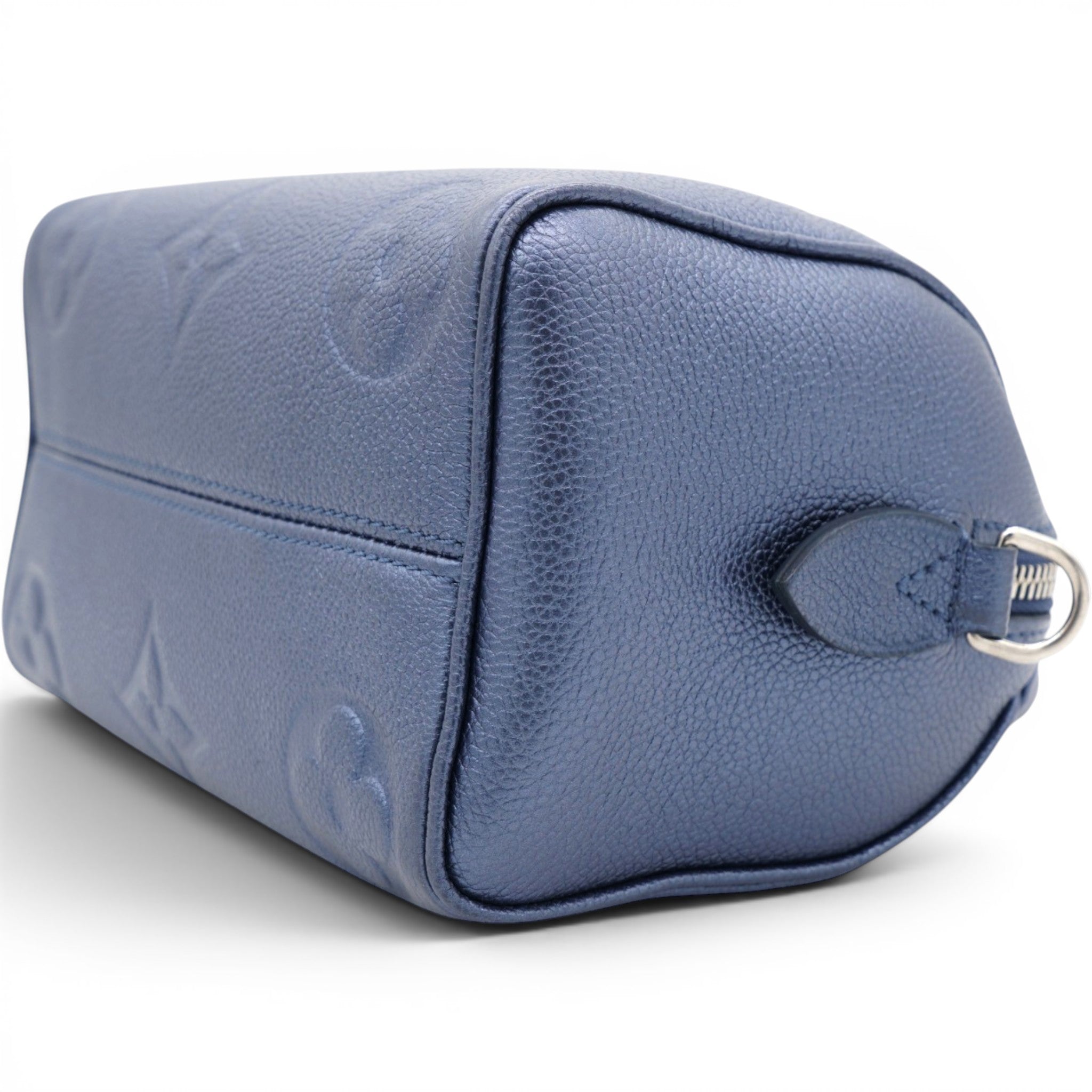 Louis Vuitton Metallic Empreinte Monogram Giant Speedy Bandouliere 20 Navy Nacre 