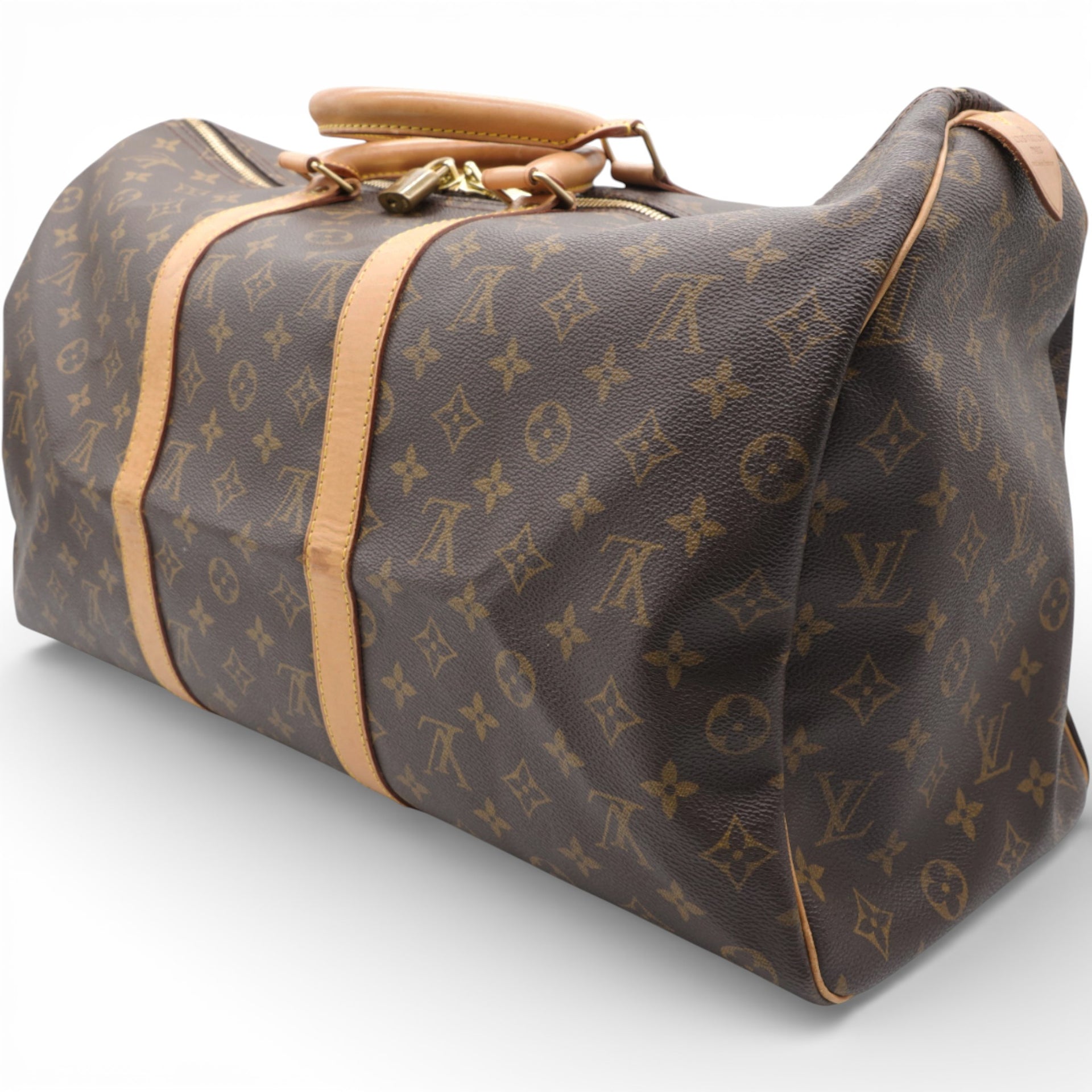 Louis Vuitton Monogram Canvas Keepall 55 Duffle Brown