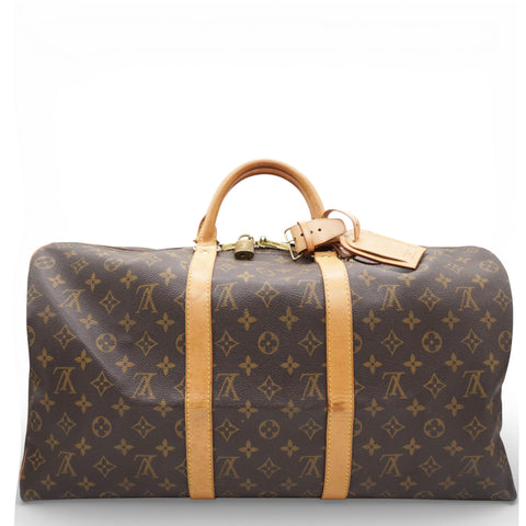 Louis Vuitton Monogram Canvas Keepall 55 Duffle Brown