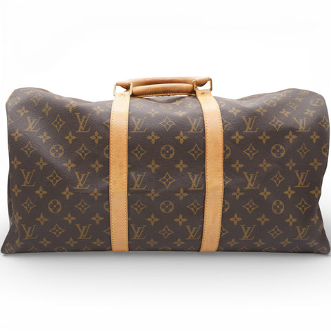 Louis Vuitton Monogram Canvas Keepall 55 Duffle Brown
