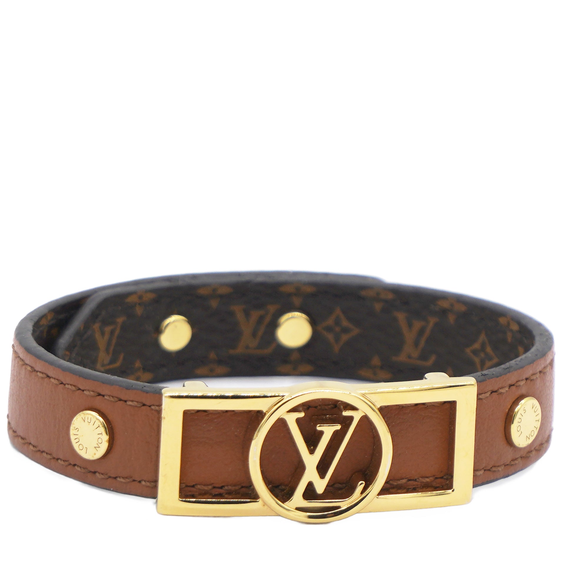 Louis Vuitton Monogram Dauphine Bracelet Tan Brown 