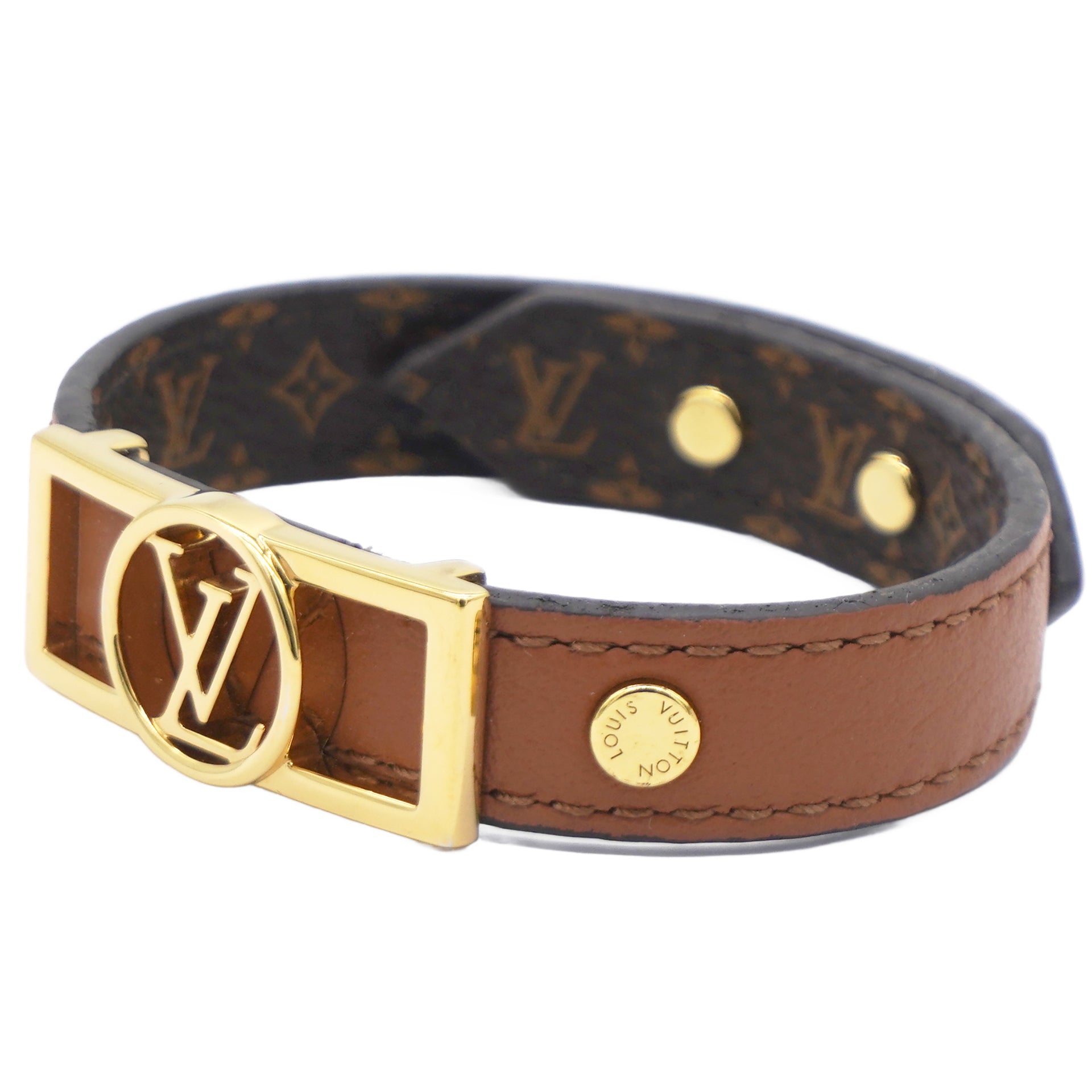 Louis Vuitton Monogram Dauphine Bracelet Tan Brown 