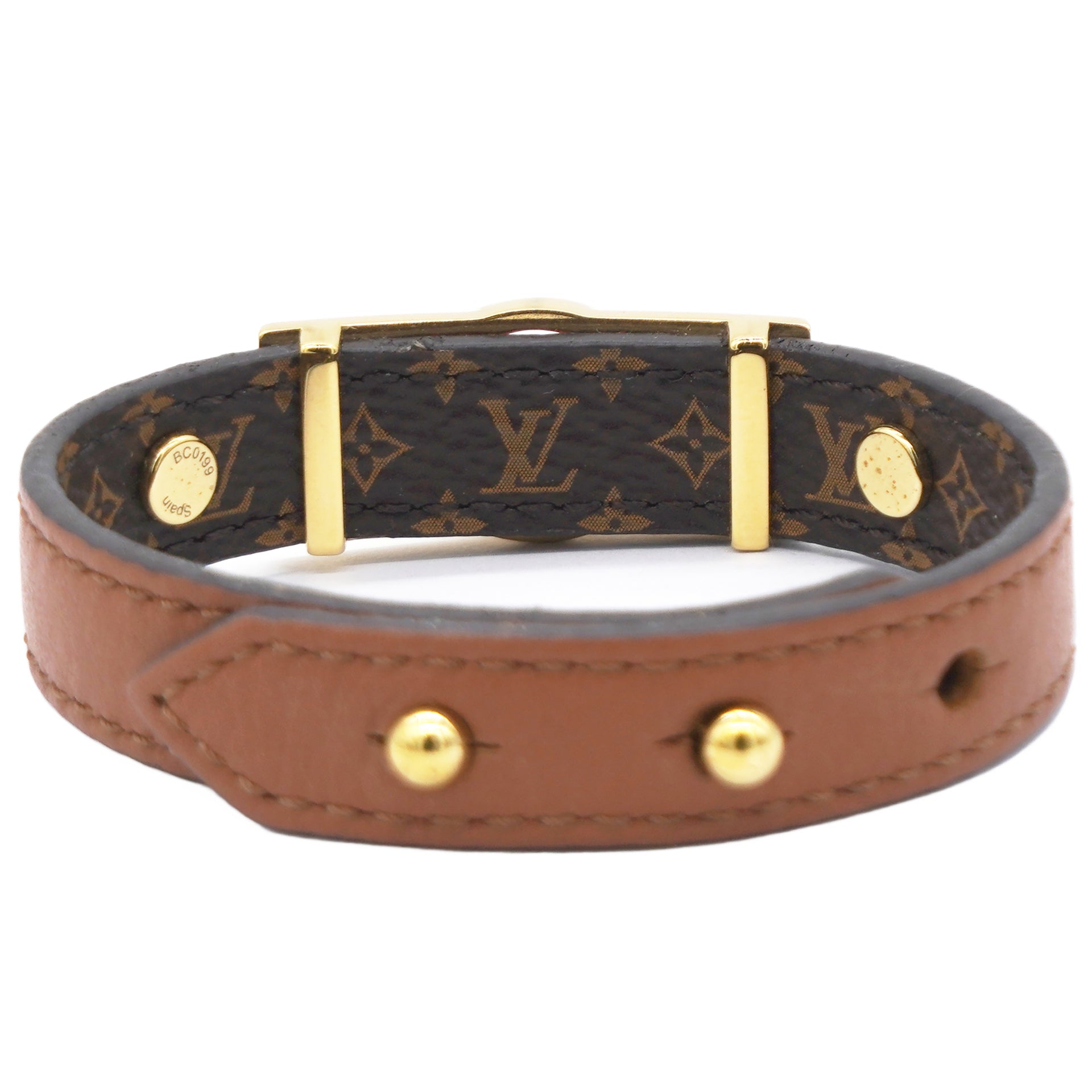 Louis Vuitton Monogram Dauphine Bracelet Tan Brown 