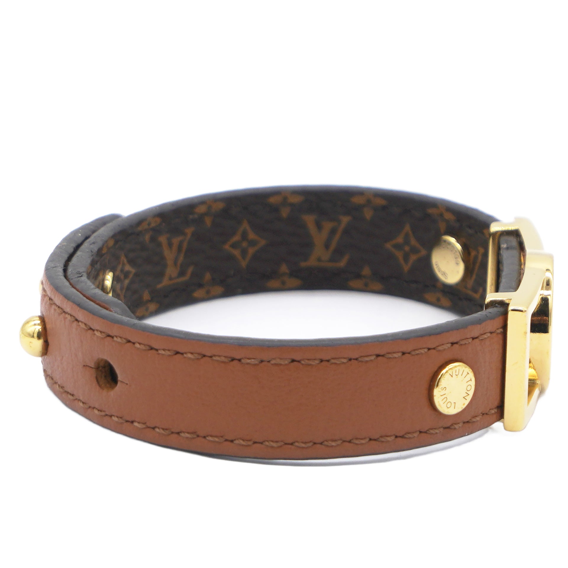 Louis Vuitton Monogram Dauphine Bracelet Tan Brown 