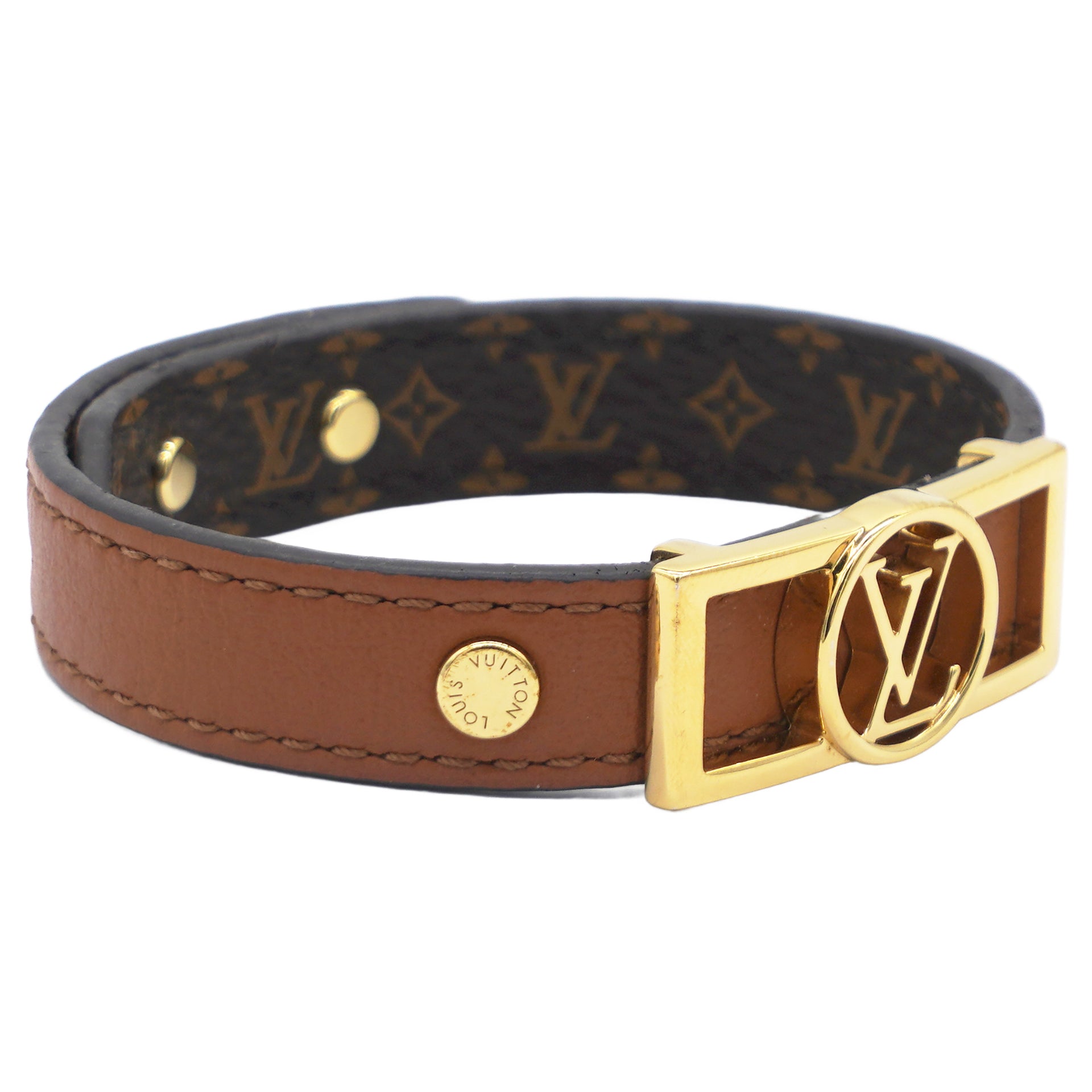 Louis Vuitton Monogram Dauphine Bracelet Tan Brown 