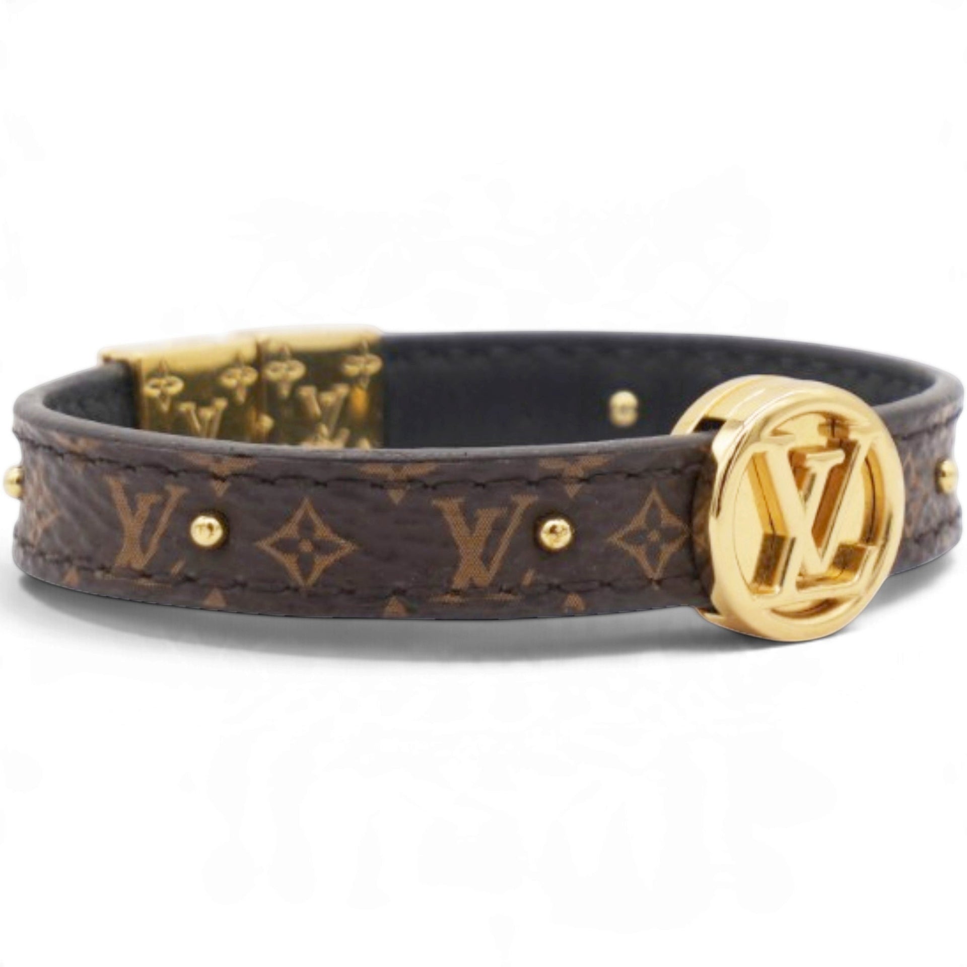 Louis Vuitton Monogram LV Circle Reversible Bracelet Black 