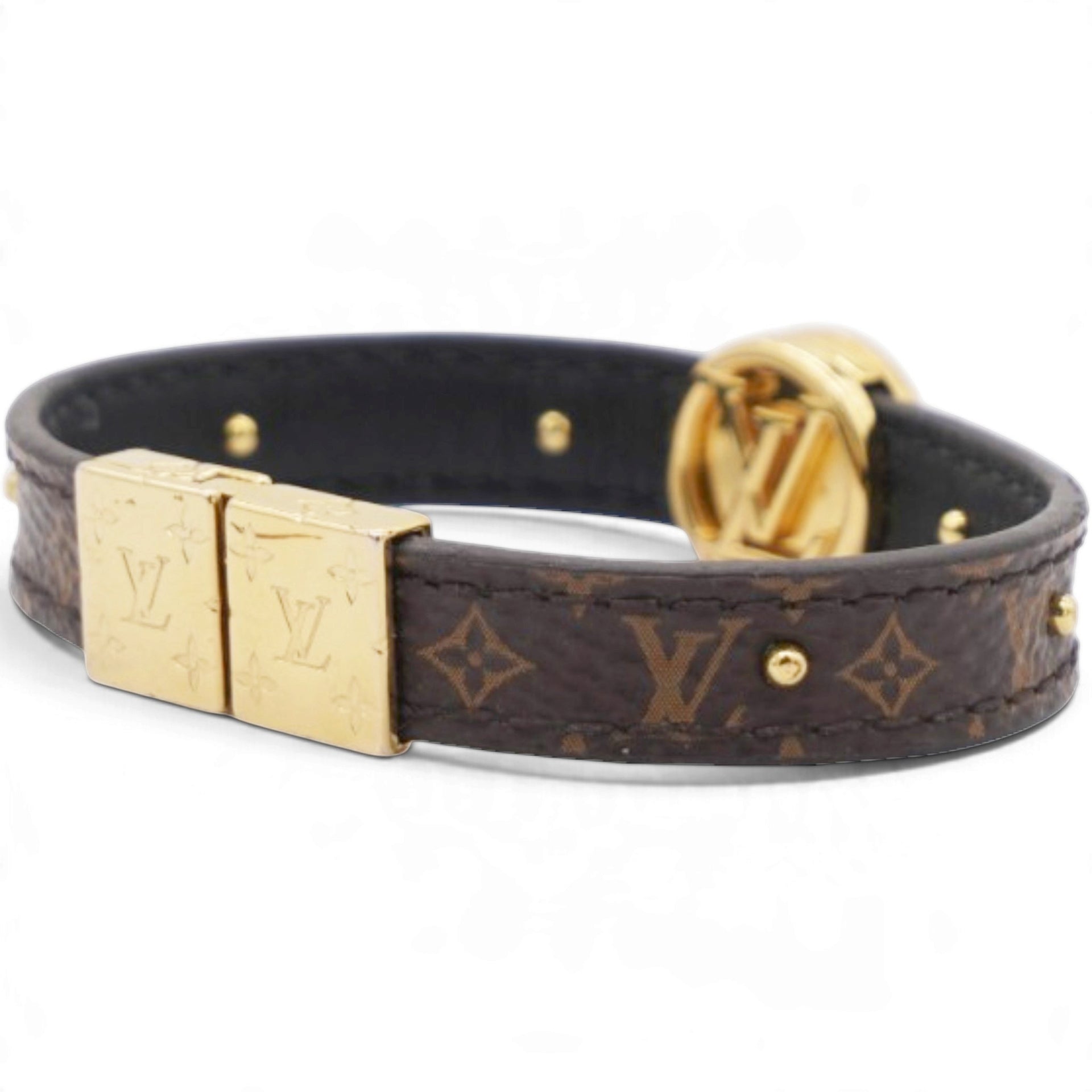 Louis Vuitton Monogram LV Circle Reversible Bracelet Black 