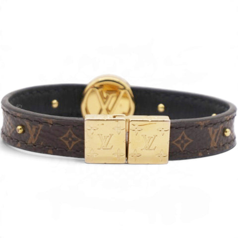 Louis Vuitton Monogram LV Circle Reversible Bracelet Black 