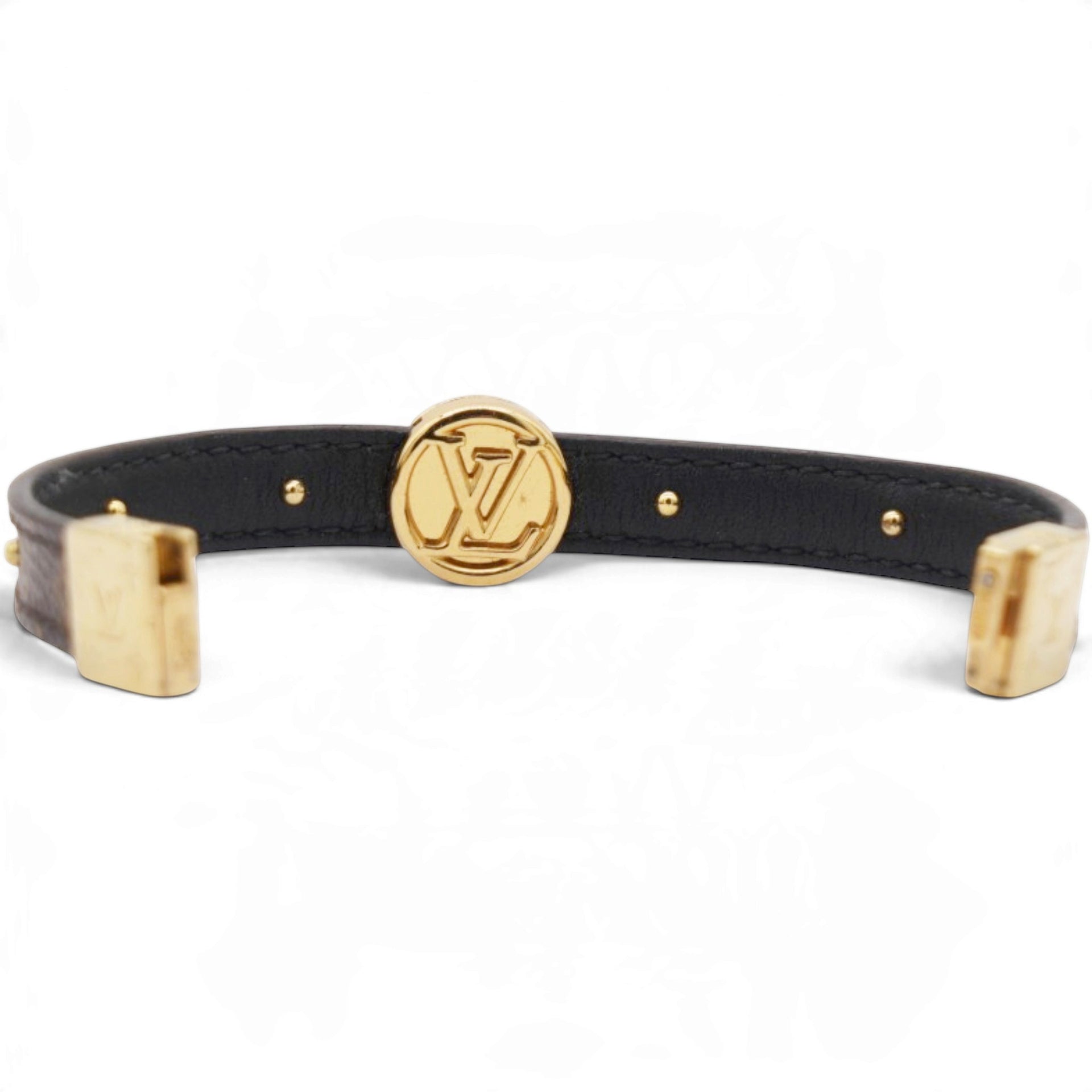 Louis Vuitton Monogram LV Circle Reversible Bracelet Black 