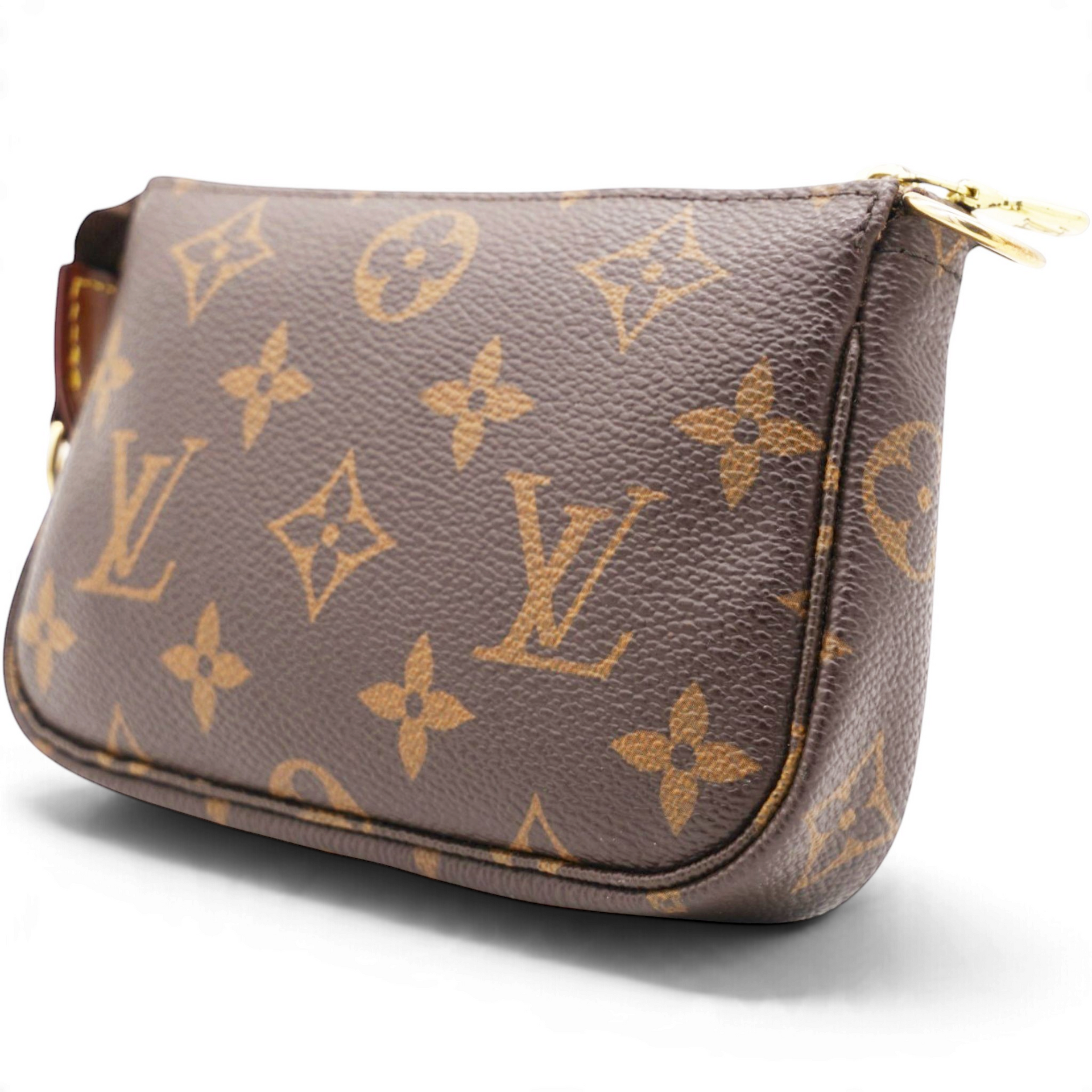 Louis Vuitton Monogram Mini Pochette Accessories Brown 