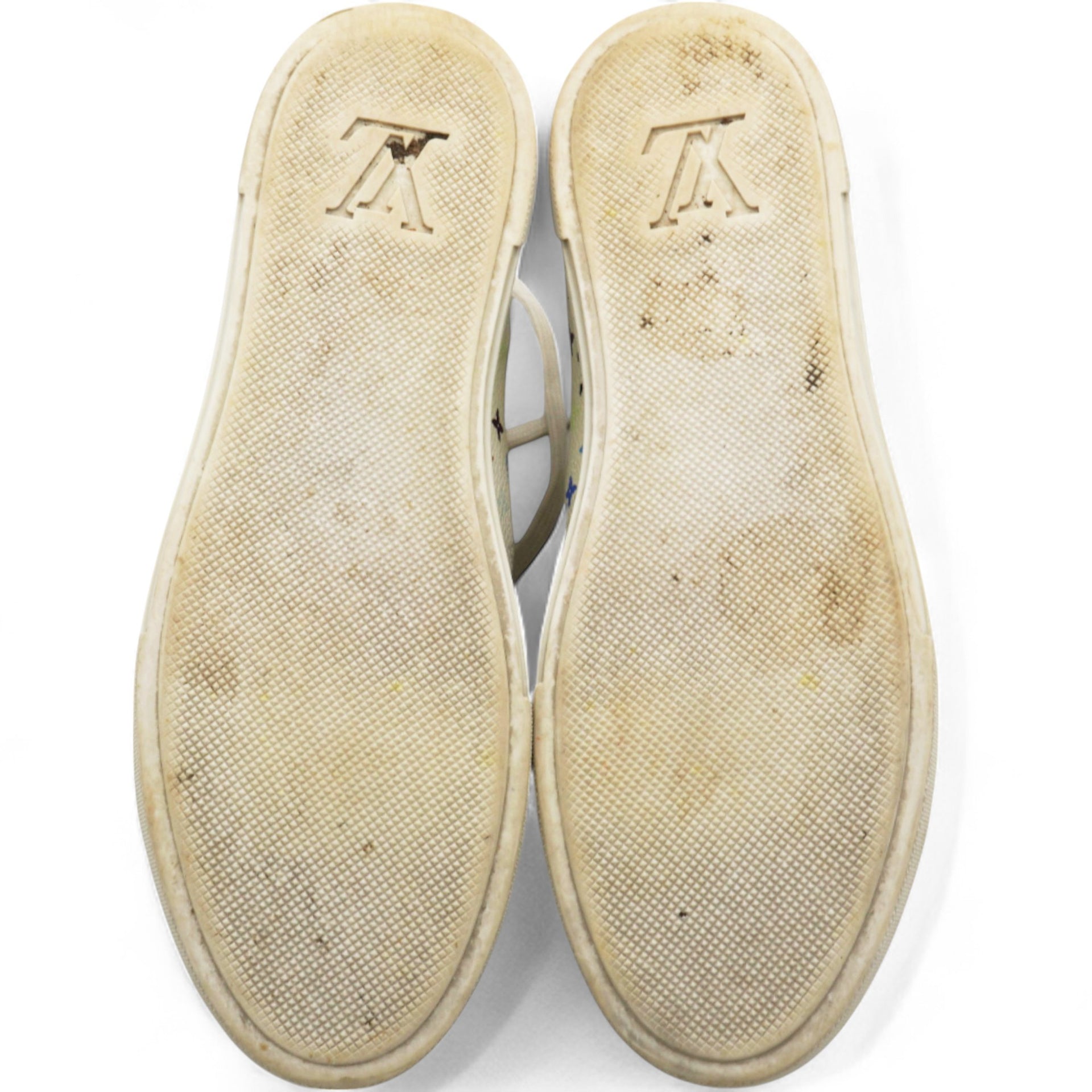 Louis Vuitton Monogram Multicolor High Top Sneakers White Size36 