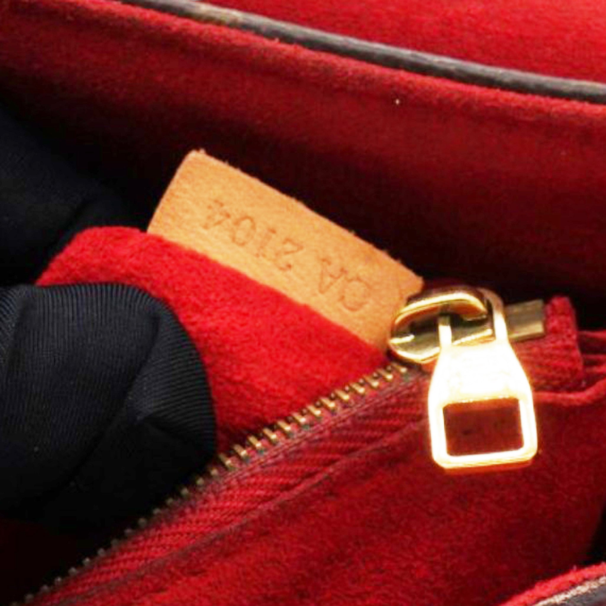 Louis Vuitton Monogram Pallas Chain Poppy Brown Red 