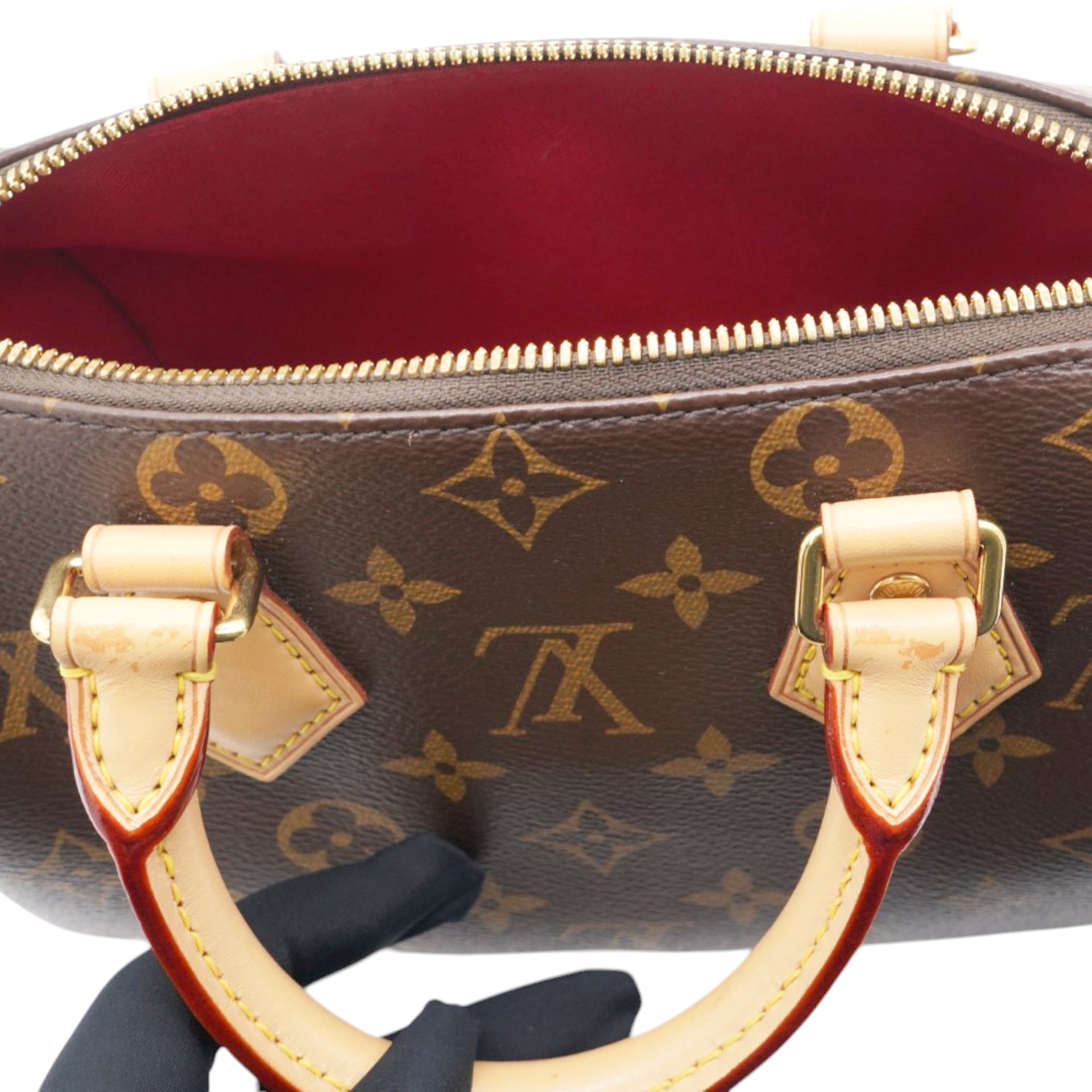 Louis Vuitton Monogram Speedy Bandouliere 20 Black 