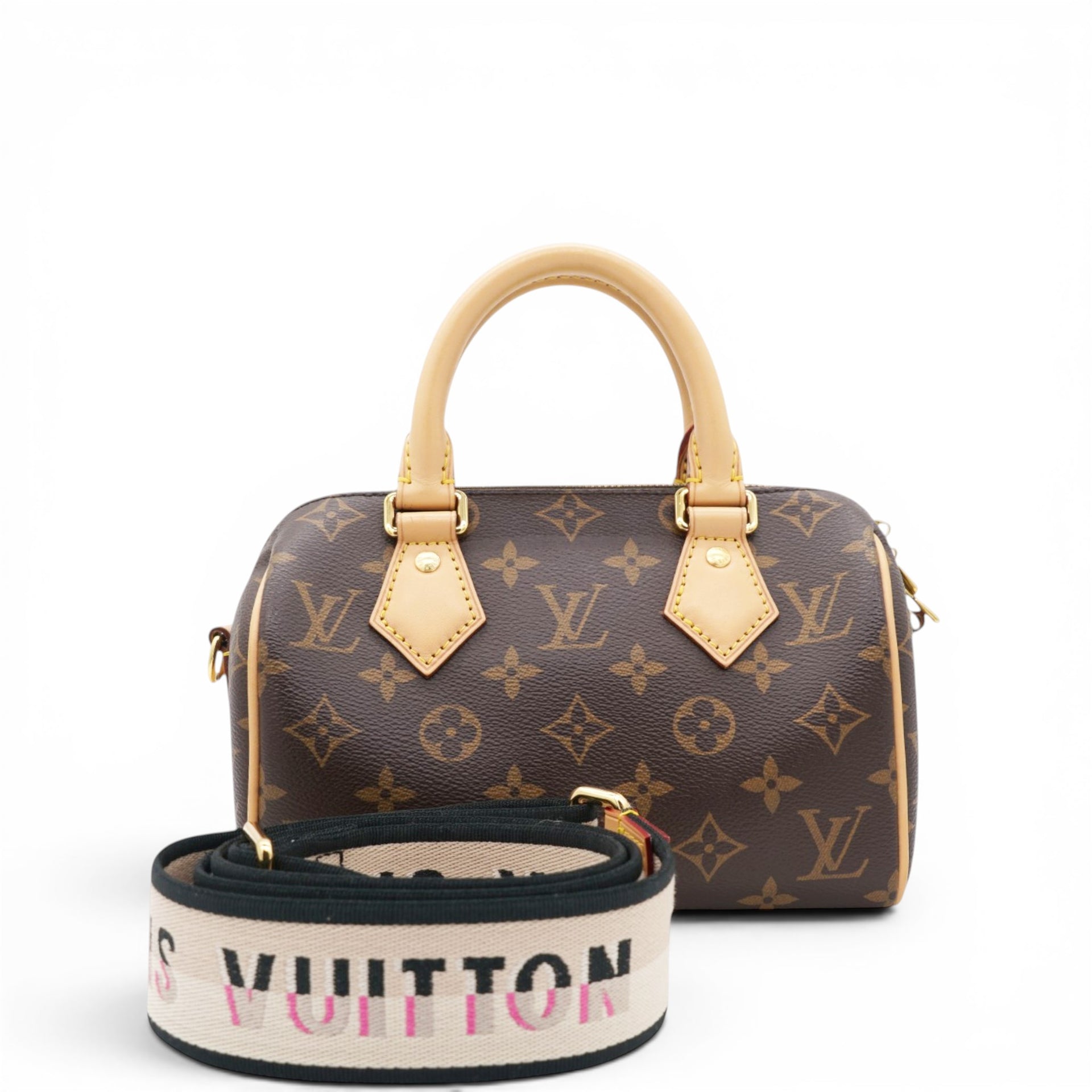 Louis Vuitton Monogram Speedy Bandouliere 20 Black 