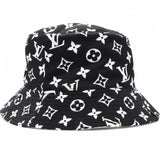 Louis Vuitton Nylon Monogram Reversible Bob Bucket Hat Black White Size M 